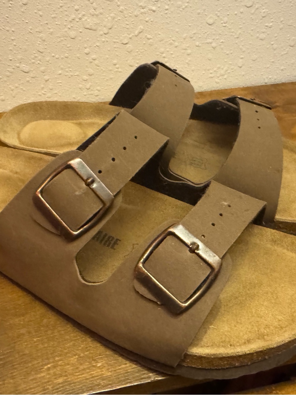 Women’s Double Buckle Slide Sandals - Brown